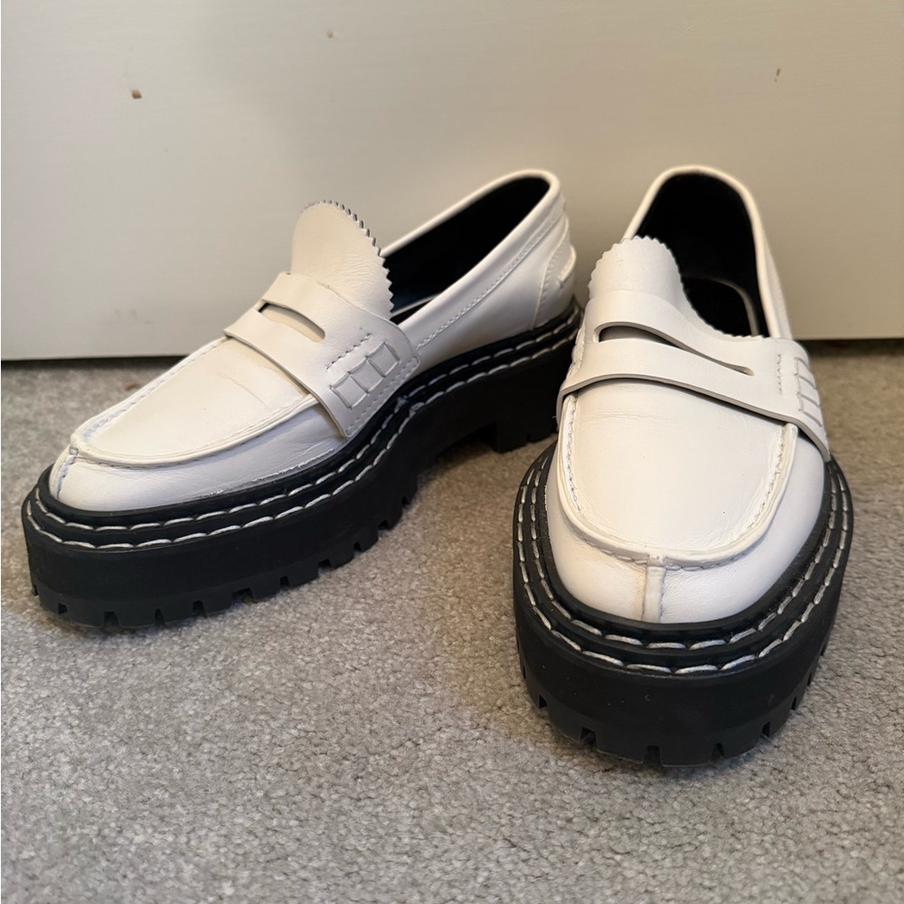 Proenza Schouler off-white Lug Sole Platform loafer sz 37 - Picture 14 of 14